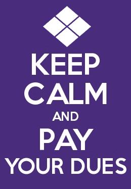 Keep Calm Pay Dues - Purple